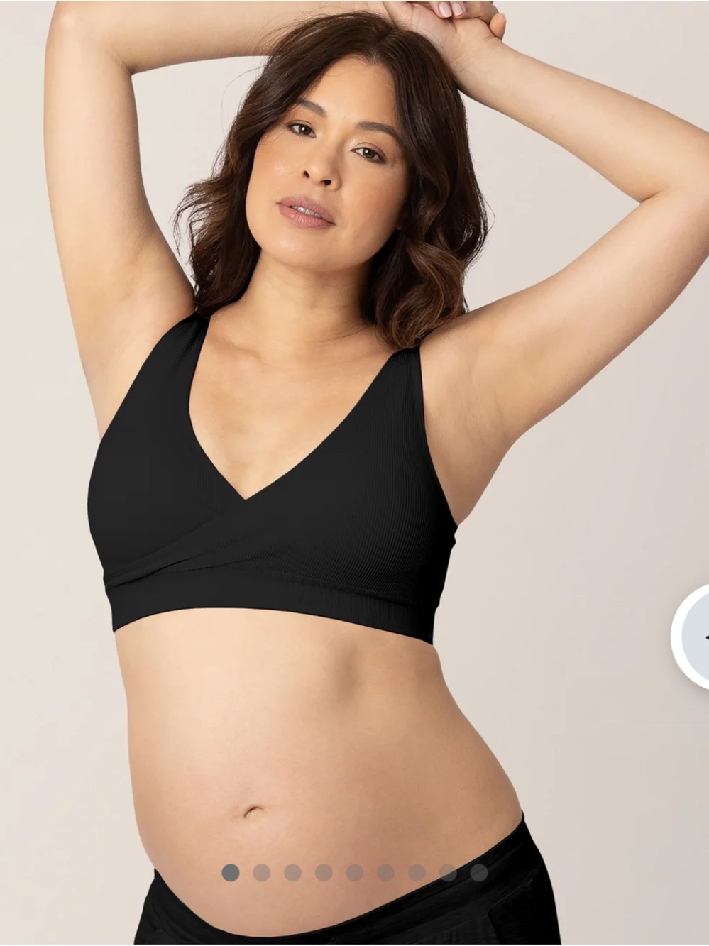 Kindred Bravely Sublime Crossover Maternity Black Seamless Nursing Bralette